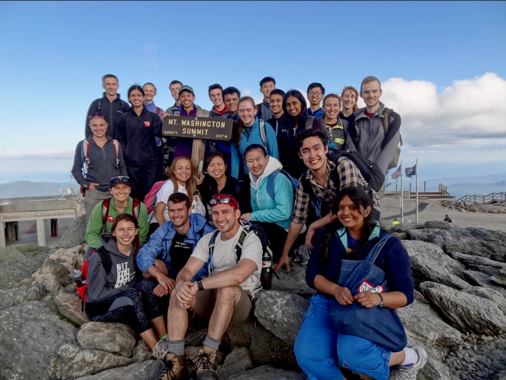 The 2016 DEAPS Extreme Weather and Climate group at the top of Mt. Washington.