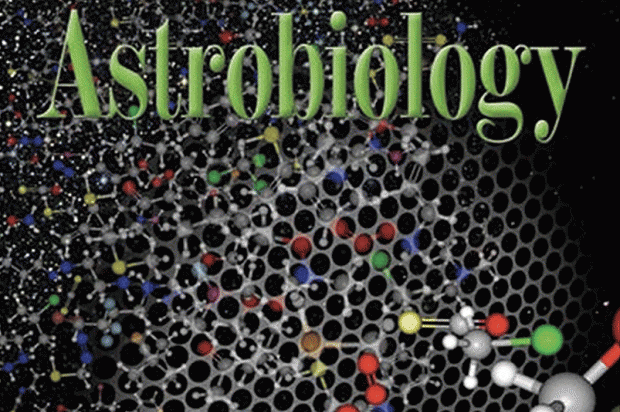 Figure iii: A sea of molecules fills chemical space, as shown in the distance. A subset of choice molecules makes it through the shaker filter into three different streams. Two of the streams include molecules produced by life on Earth and reach near an exoplanet, illustrating the hope that some of these molecules are relevant for the search for life on other worlds. The paper represented by the journal cover “Toward a List of Molecules as Potential Biosignature Gases for the Search for Life on Exoplanets and Applications to Terrestrial Biochemistry” presents a new approach to the subject of biosignature gases (gases in an exoplanet atmosphere produced by life that accumulate to levels detectable by a space telescope). Since one cannot predict which molecules might be produced by life on other worlds, my research involves a list of all molecules (over 14,000) that are likely volatile and stable on habitable-zone planets. The goal is to use the list to study classes of chemicals that might be potential biosignature gases, considering their accumulation and possible false positives on exoplanets different from Earth. (Image: Joanna Petkowska)