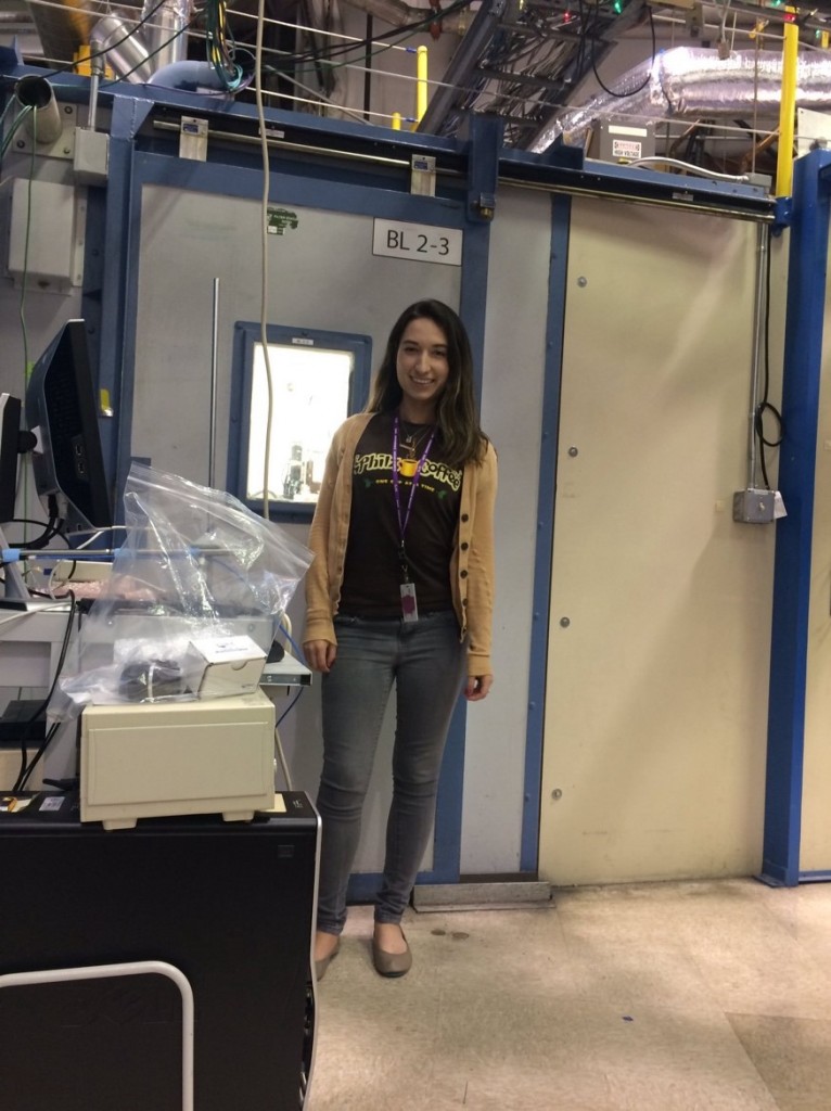 Using X-rays at the Stanford Synchrotron Radiation Lightsource. (Photo courtesy of Farfan)